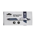 thumbnail image 3 of Moustache Retractable Gel Pens, 0.7mm Tip, Black Ink, 12 Count, 3 of 4