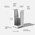 thumbnail image 3 of Veradek Block Series Pedestal Short Plastic Planter - White, 3 of 10