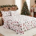thumbnail image 1 of Gogreen 4PC Deep Pocket Christmas Sheets King Sheet Set Fit 16", Breathable Microfiber Soft King Size Sheet Set, Christmas Decorations for Bedroom, Christmas Gift - Santa Claus Deer Pattern, 1 of 9
