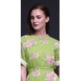 thumbnail image 2 of Bimba Rayon Rose & Ranunculus Floral Printed Womens Long MaxiDressGown With Side Slit-Large, 2 of 6