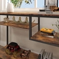 thumbnail image 2 of Bestier Table Console de 39,4 Po L, Table d'Entrée à 4 Niveaux avec 3 Tablettes, Brun, 2 of 6