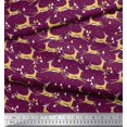 thumbnail image 3 of Soimoi Poly Georgette Fabric Triangle & Impala Deer Animal Printed Fabric 1 Yard 52 Inch Wide, 3 of 4