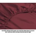thumbnail image 3 of Oxford Collection 600 Thread Count Deep Pocket Egyptian Quality Cotton Solid Sheet Set (California King, Burgundy), 3 of 3