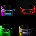 thumbnail image 1 of Langgg Lunettes Lumineuses Sans Fil LED à Piles Ergonomiques Réglables Réutilisables pour Festival de Musique 5 Pcs Bouton Batterie, 1 of 7