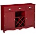 thumbnail image 3 of Kings Brand Furniture Buffet Serveur Console avec Rangement pour Vin, Fini Rouge, 3 of 9