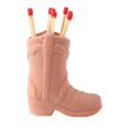 thumbnail image 1 of Ceramic Match Holder With Striker Boho Style Cowboy Boot Match Holder Match Stand Decoration For Fireplace Kitchen Decor,brown, 1 of 18