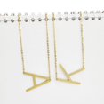 thumbnail image 3 of A-Z Gold Plated Stainless Steel Large Initial Letter Pendant Necklace Jewelry, 3 of 10