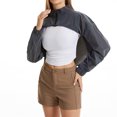 thumbnail image 2 of Panties for Women Reflective Rave Top ,Crop Top Shrug Techwear Shirt Rave Outfits For Women XL Black, 2 of 9