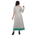 thumbnail image 3 of Moomaya A Line Cotton kurti For Women Pleated Long Designer Solid Anarkali Dress, 3 of 5