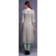 thumbnail image 2 of Bimba Kurtis Droit Imprimé pour Femmes Robe Tunique d'Été Manches 3/4, 2 of 6