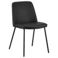 thumbnail image 1 of Bouclair Black Faux Leather and Metal Dining Chair, 1 of 10