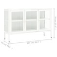thumbnail image 4 of vidaXL Buffet Blanc 105x35x70 cm Acier et Verre, 4 of 5