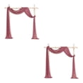 thumbnail image 2 of Baohd Wedding Arch Draping Fabric Wedding Decor With Easy Care Wedding Arch Drapes Polyester Wedding Valance Durable And Soft hawksbill turtle red 2Set, 2 of 6