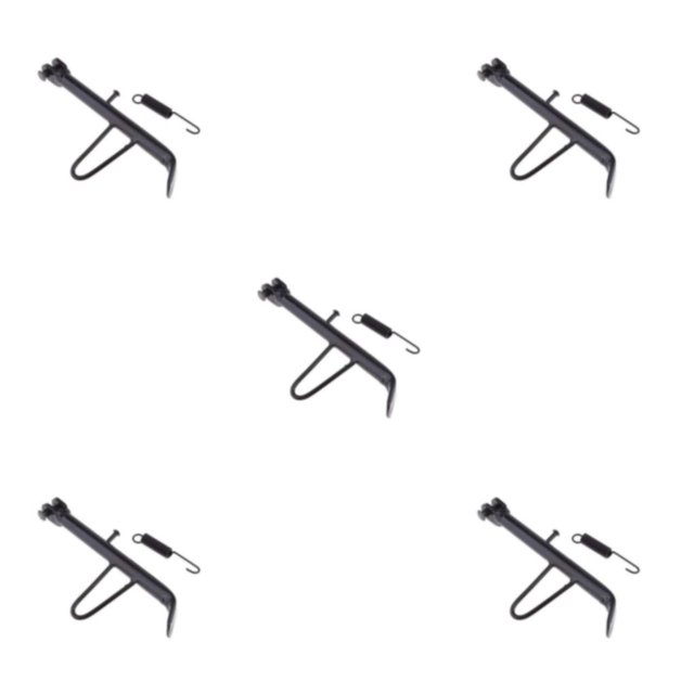Wweixi Support Latéral de Moto Robuste et Durable Résistant à l'Usure Haute Résistance Facile à Installer Noir 21cm 5ensemble