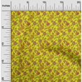 thumbnail image 2 of oneOone Polyester Spandex Yellow Fabric Floral Craft Projects Decor Fabric Printed By The Yard 56 Inch Wide, 2 of 5