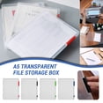 thumbnail image 1 of Xihbxyly A5 Transparent Storage Box Clear Plastic Document Paper Filling Case File Box, 1 of 4