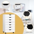 thumbnail image 4 of Costway Commode de Rangement à 7 Tiroirs Armoire de Plancher Organisateur avec Roues Blanc, 4 of 10