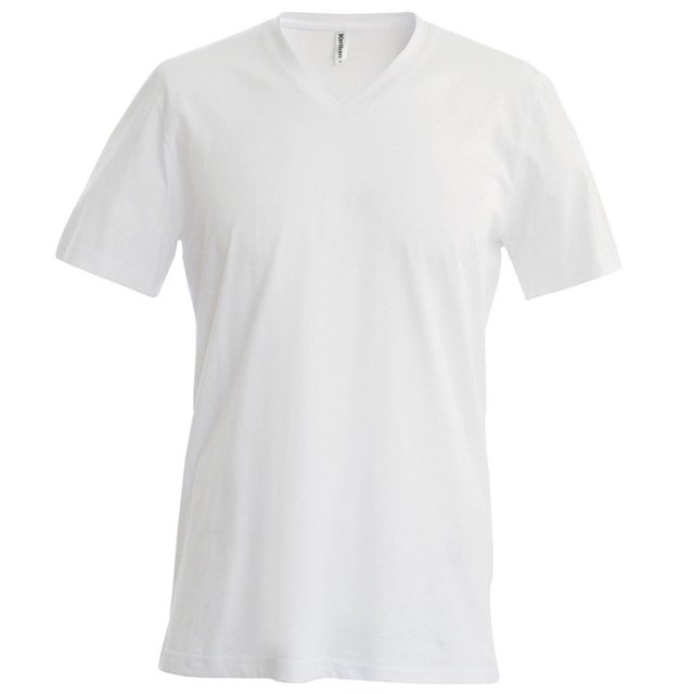 Kariban Mens Short Sleeve V Neck Slim Fit T-Shirt