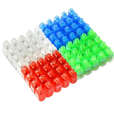 Novelty Place Lumières LED pour Doigts, Lot de 80, Cadeaux de Fête Lumineux, Fournitures de Fête pour Jouets Lumineux des Fêtes, Couleurs Assorties