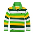 thumbnail image 1 of Polos pour Garçons Rayures Polo Chemises de Rugby Manches Courtes Polos 8-9 Ans Mode Garçons, 1 of 2