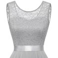 thumbnail image 3 of Aboser Robes en Dentelle pour Invitées de Mariage pour Femmes Robe de Mère de Mariée pour Mariage Sans Manches Asymétrique Formelle Robes de Soirée Superposées Robe de Fête de Bal, 3 of 4