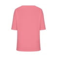 thumbnail image 4 of Timegard Womens Tops V-Neck 1/2 Sleeve Solid Color Basic Tee Shirts Comfy Blouse Casual Tunic Tops, 4 of 6