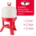 thumbnail image 2 of Little Giant DOMEWTR8 Arroseur Gravité pour Volaille Poulet 8 Gallons, 2 of 11