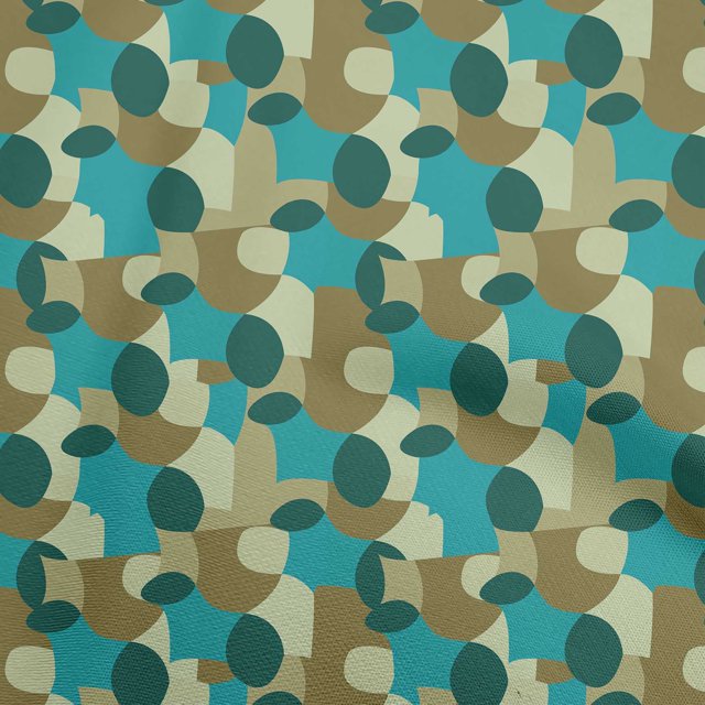 oneOone Cotton Silk Light Green Fabric Abstract Sewing Craft Projects Fabric Prints By Yard 42 Inch Wide