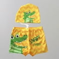 thumbnail image 3 of Sunnyoo Toddler Boys Swim Trunks Cartoon Quick Drying Swimming Shorts & Cap, 3 of 3