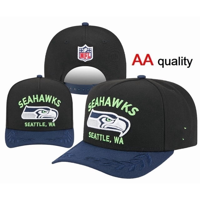 Seattle Seahawks Unisex Adjustable Baseball Cap, Football Team Cotton Curved Cap, Trendy Hip Hop Cap, Sports Cap