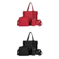 thumbnail image 1 of 2 Packs Lady PU Handbag Bag Purse & Tassel Strap red and, 1 of 5