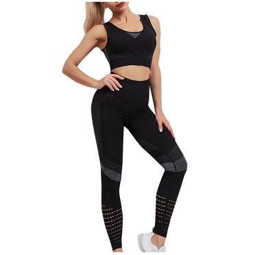 Yuyuzo Workout Sets for Women 2 Piece Yoga Outfits Seamless Sports Bra High Waist Leggings Activewear Athletic Set