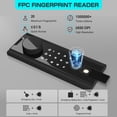 thumbnail image 2 of 6.5 Cub Extra Large Home Safe Box Fireproof Waterproof, Biometric Safe with Backlit Touch Keypad & Drop Slot, Money Box for Business Home, 2 of 8