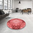 thumbnail image 4 of Ahgly Company Machine Washable Indoor Square Transitional Ruby Red Area Rugs, 6' Square, 4 of 7