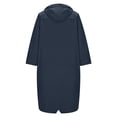 thumbnail image 4 of Pitauce Ponchos de Pluie Longs à Capuche pour Hommes, Fermeture Éclair Complète, Imperméables, Vestes de Pluie Compressibles pour Course, Randonnée, Cyclisme, Manteau de Pluie avec Poches, 4 of 9