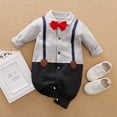 thumbnail image 1 of PatPat Baby Gentleman Faux-two Long Sleeve Jumpsuit (loose shape), 1 of 6