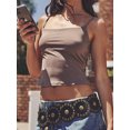 thumbnail image 4 of FAROOT Women Crop Camisole Solid Color Summer Backless Spaghetti Strap Tank Tops Sleeveless T-Shirt, 4 of 7