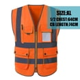 thumbnail image 5 of Polyester Safety Vest for Outdoor Adventures, Breathable Lightweight Uniform with Multi-Pockets and Zipper Closure, Reflective Strips for High Visibility, Suitable for Various Activities, 5 of 5