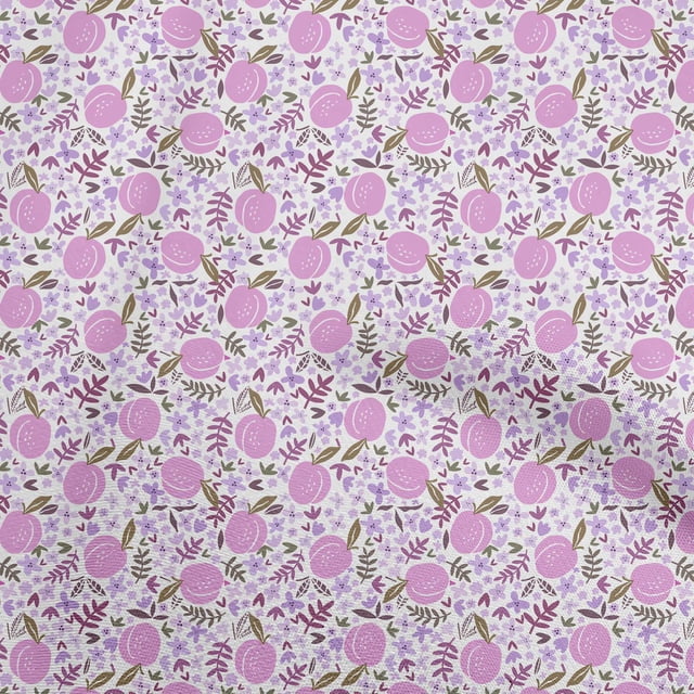 oneOone Velvet Mauve Fabric Fruits Peach Sewing Craft Projects Fabric Prints By Yard 58 Inch Wide