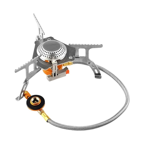 High Performance Portable Backpacking Stove for Outdoor Cooking and Emergency Prep with Wind Design and Compact Foldable Construction