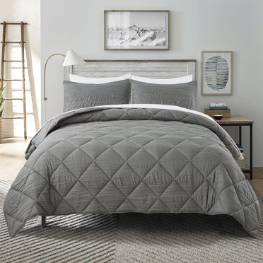 JML Ensemble de Couette Très Grand Gris Foncé 3 Pcs, Ensemble de Literie en Microfibre Douce avec 1 Couette et 2 Taies d'Oreiller, Convient à Toutes les Saisons