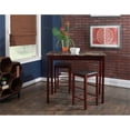 thumbnail image 2 of Linon Tifton Three Piece Wood Tavern Dining Set Backless Stools in Espresso, 2 of 18