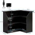 thumbnail image 2 of Armoire de Bar à 4 Niveaux, Table de Bar en L pour la Maison avec Supports pour Verres à Pied, Étagères de Rangement, 2 of 5