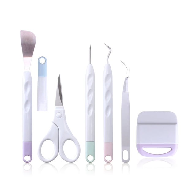 1 Set Vinyl Weeding Set Non-slip Comfortable Grip ABS Scissors Scraper Spatula Craft Vinyl Tools Handicraft Accessories