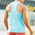 thumbnail image 4 of Débardeurs Décontractés pour Hommes Dos Nageur Col Rond Sans Manches T-Shirt Léger d'Entraînement d'Été, 4 of 7