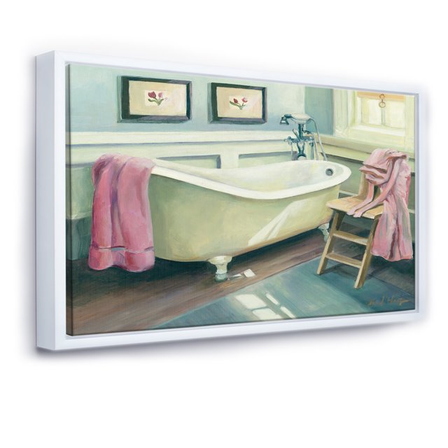 Cottage old-fashioned Bathroom I - Traditional Bathroom Framed Canvas
