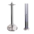 thumbnail image 1 of Gse Games & Sports Expert Stand-Style Metal Billiard Pool Cue Rack Only Holds 6 Pool Sticks Floor Stand Billiard Cue Rack (Brushed Nickel), 1 of 1