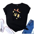 thumbnail image 3 of T-Shirts à Manches Courtes pour Femmes T-Shirts Décontractés pour Femmes à Imprimé Graphique Floral T-Shirt à Manches Courtes pour Enseignante Hauts T-Shirts pour Femmes Décontractés, 3 of 3