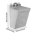 thumbnail image 2 of Foldable Laundry Hamper with Lid | Large Capacity Wall Mount Storage Basket | Waterproof & Odorless Oxford Cloth | S/M Size Options | Dorm & Home Organization, 2 of 2