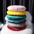 thumbnail image 3 of Coussin Rond en Velours, Décoration pour la Maison, Coussin Rond Plissé pour Canapé, Chaise, Lit, Voiture, 3 of 5